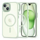 Etui MagMat MagSafe do iPhone 15, zielona/przezroczysta, Tech-Protect