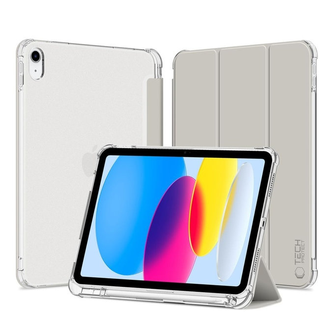 Etui Sc Pen Hybrid do iPad 10.9" 10 / 2022 / 11" 11 / 2025, Crystal Silver, Tech-Protect