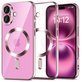 Etui MagFlex MagSafe do iPhone 16 Shiny Rose, Tech-Protect