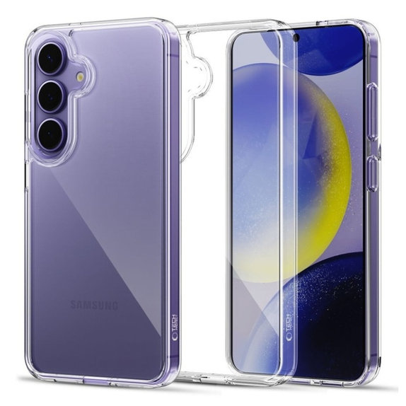 Etui FlexAir Hybrid do Galaxy S25, Clear, Tech-Protect