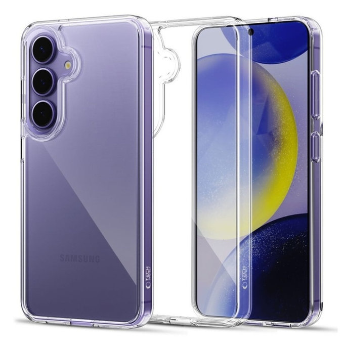 Etui FlexAir Hybrid do Galaxy S25, Clear, Tech-Protect