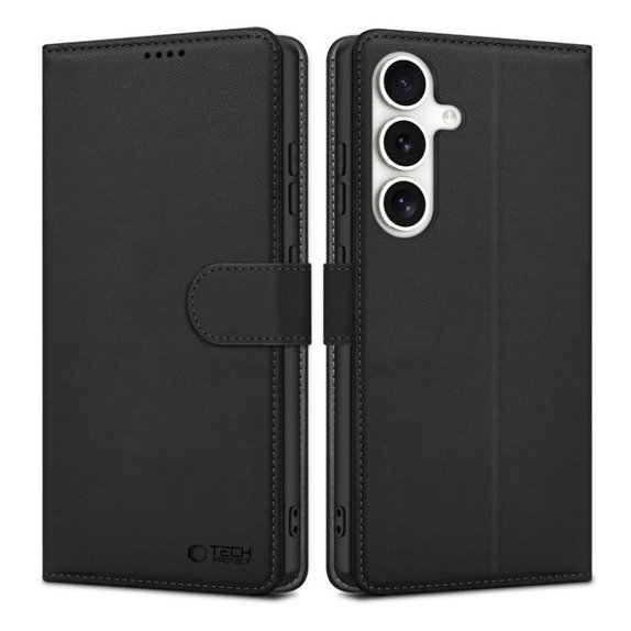 Etui Wallet do Samsung S25, czarna, Tech-Protect