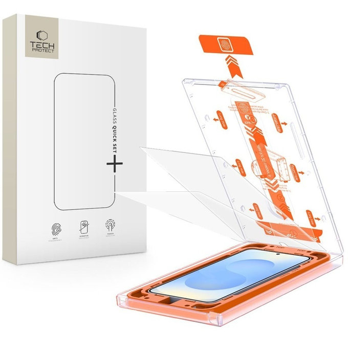 Szkło hartowane Quick Set+ 2-PACK do Samsung S24 / S25, przezroczysta, Tech-Protect