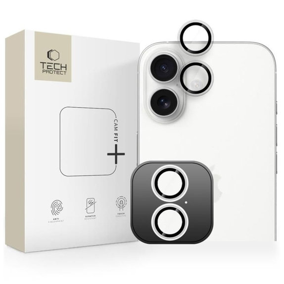 Osłona aparatu Camring Fit+ do iPhone 16 / 16 Plus / 17, przezroczysta, Tech-Protect