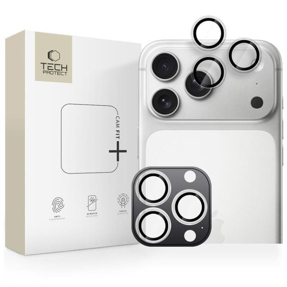 Osłona aparatu Camring Fit+ do iPhone 14 Pro / Max / 15 Pro / Max / 16 Pro / Max / 17 Pro / Max, przezroczysta, Tech-Protect