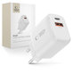 Ładowarka sieciowa NCA20 2-PORT PD 20W / QC3.0, biała, Tech-Protect