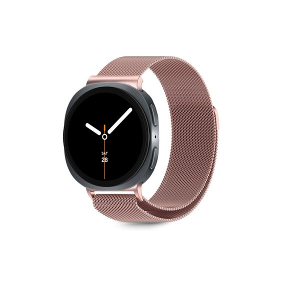 Pasek Milaneseband do Samsung Watch 8 / 9 / Classic (40 / 44 / 46 mm), Rose Gold, Tech-Protect