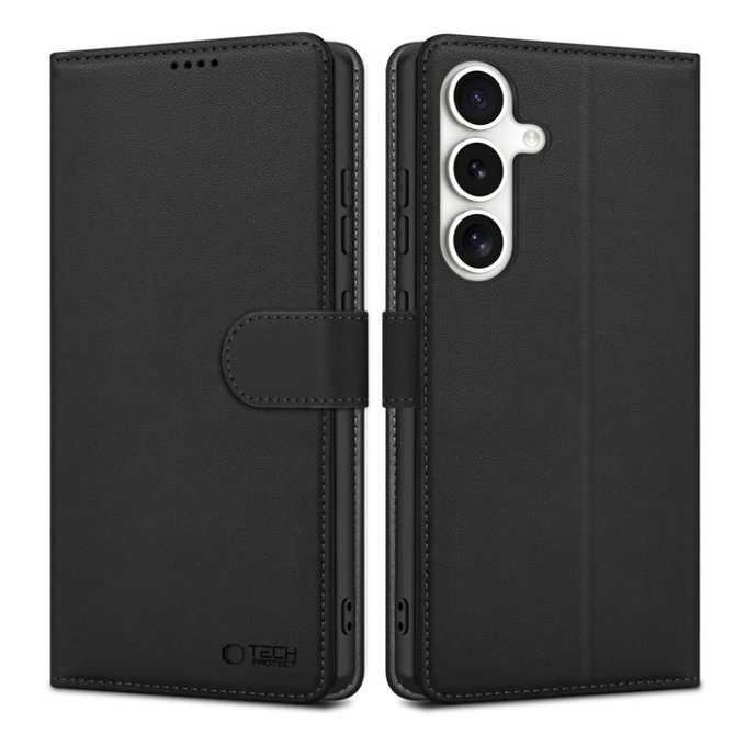 Etui Wallet do Samsung S25 FE, czarna, Tech-Protect