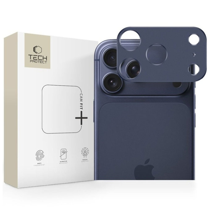Osłona aparatu Camalloy Fit+ do iPhone 17 Pro, Deep Blue, Tech-Protect