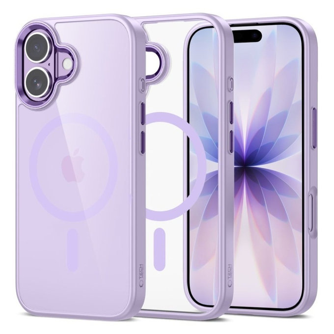 Etui MagMat MagSafe do iPhone 17, Lavender/Clear, Tech-Protect