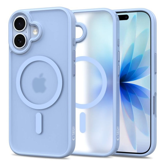 Etui MagMat MagSafe do iPhone 17, Matte Mist Blue, Tech-Protect