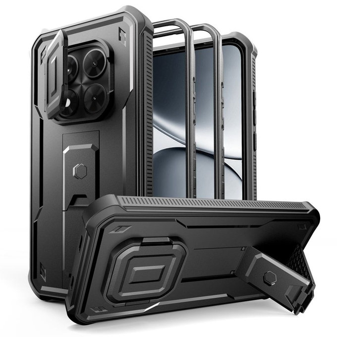 Etui Kevlar Cam+ z 2 przednimi ramkami do Xiaomi Redmi Note 15 Pro 5G, czarne, Tech-Protect