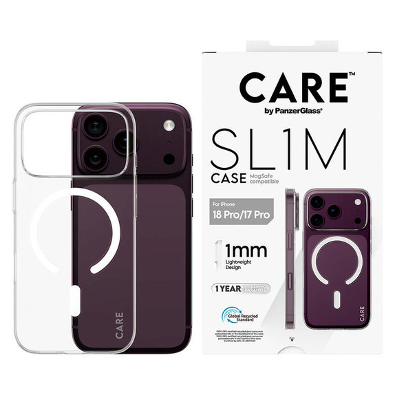 Etui SL1M z MagSAFE do iPhone 18 Pro/17 Pro/16e, Transparentnyny, PanzerGlass