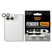 Pierścienie ochronne obiektywu kamery Fender do iPhone Duo, Biały, PanzerGlass