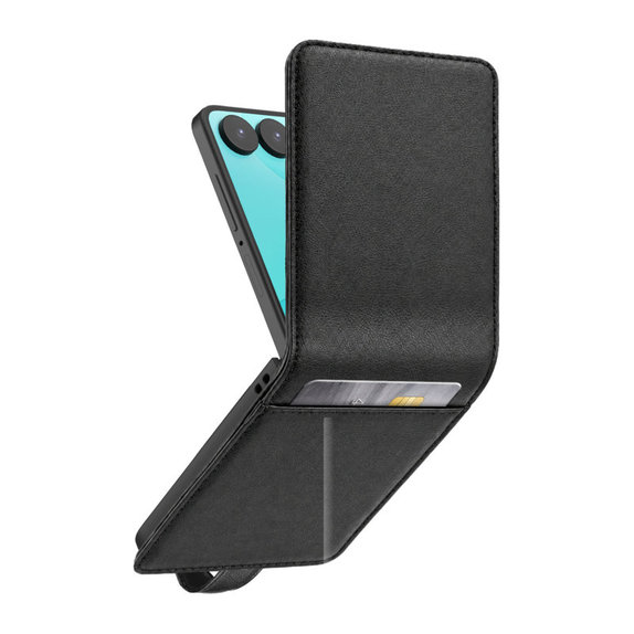 Etui Wallet Stand do Samsung Galaxy Z Flip8, Czarne, SBS