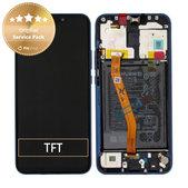 Wyświetlacz do Huawei Mate 20 Lite, Ekran dotykowy z ramką i baterią, 02352DKM, 02352GTT, Sapphire Blue, Genuine Service Pack
