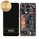 Wyświetlacz do Huawei P30, Ekran dotykowy z ramką i baterią, 02352NLL, 02354HLT, 0254HMG, Czarny, Black, Genuine Service Pack