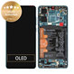 Wyświetlacz do Huawei P30, Ekran dotykowy z ramką i baterią, 02352NLN, 02354HRH, 02354KUB, 02354HNJ, Aurora Blue, Genuine Service Pack