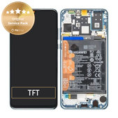 Wyświetlacz do Huawei P30 Lite, Ekran dotykowy z ramką i baterią, 02352RQA, Peacock Blue, Genuine Service Pack
