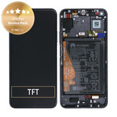 Wyświetlacz do Huawei Honor 20, Nova 5T, Ekran dotykowy z ramką i baterią, 02352TMU, Czarny, Black, Genuine Service Pack