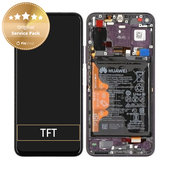 Wyświetlacz do Huawei Honor 20 Pro, Ekran dotykowy z ramką i baterią, 02352VKJ, Fioletowy, Purple, Genuine Service Pack