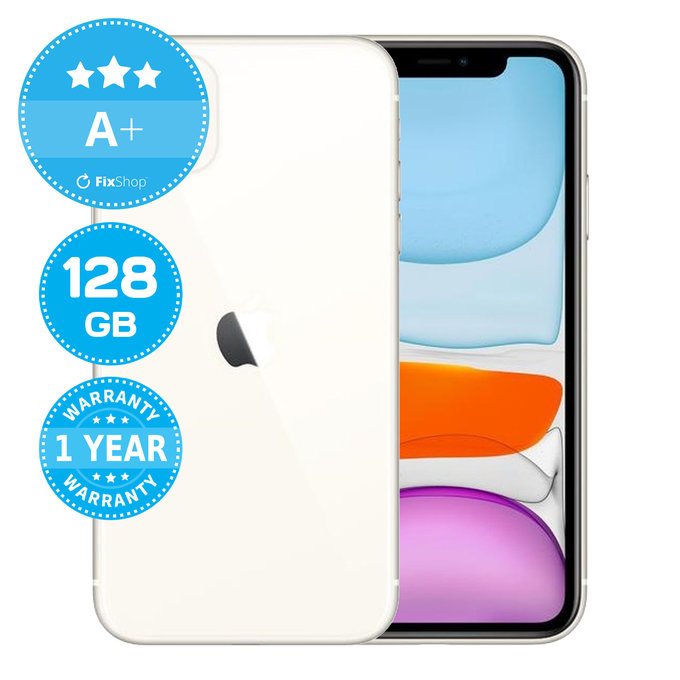 Apple iPhone 11 White 128GB A+ Odnowiony