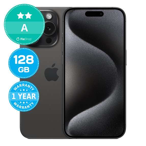 Apple iPhone 15 Pro Black Titanium 128GB A Odnowiony