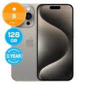 Apple iPhone 15 Pro Natural Titanium 128GB B Odnowiony