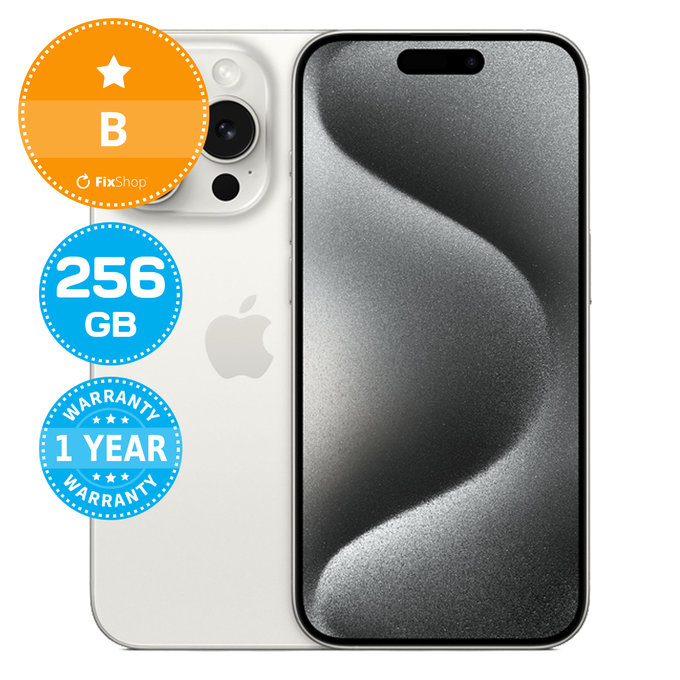 Apple iPhone 15 Pro White Titanium 256GB B Odnowiony