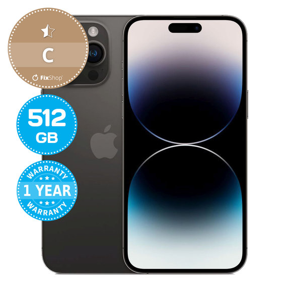 Apple iPhone 14 Pro Max Space Black 512GB C Odnowiony