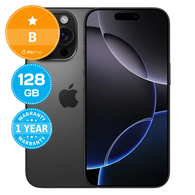 Apple iPhone 16 Pro Black Titanium 128GB B Odnowiony
