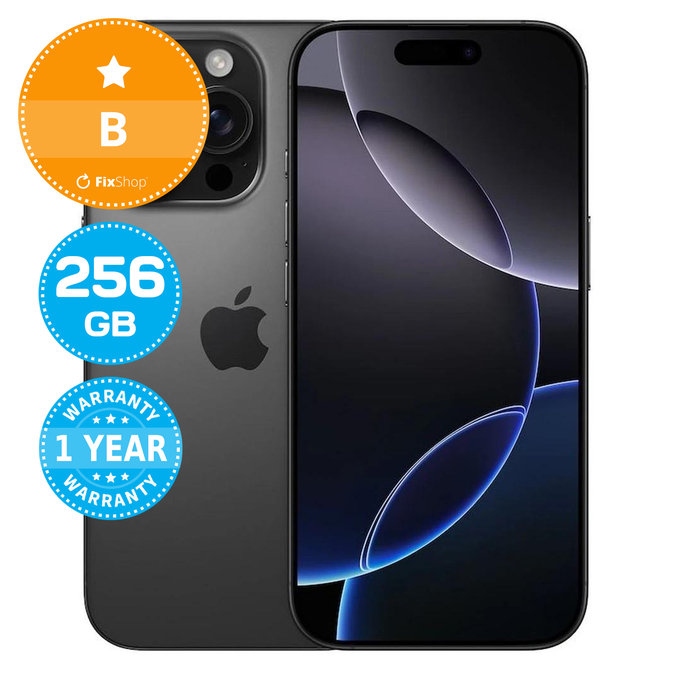 Apple iPhone 16 Pro Black Titanium 256GB B Odnowiony