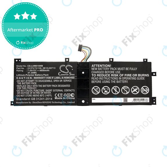 Bateria do Lenovo IdeaPad Miix 510, Miix520, Miix 5 Pro, 4850mAh, Li-Pol, 7.68V, 2ICP5/70/106, HQ