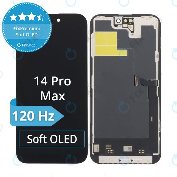 Wyświetlacz Soft OLED dla iPhone 14 Pro Max, Ekran dotykowy z ramką, DIAGNOSTIC