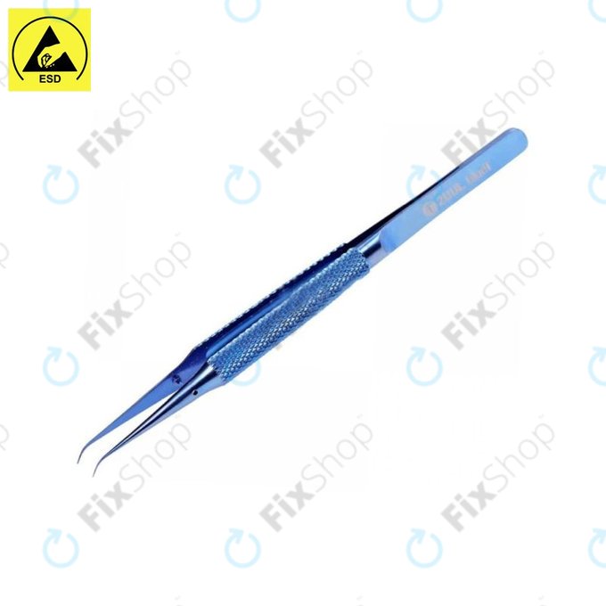 Pęseta z tytanu z zakrzywioną głowicą do precyzyjnego łączenia drutów, 0.1mm, 2UUL BlueT
