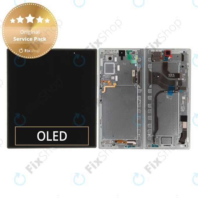 Wyświetlacz LCD + ekran dotykowy + ramka do Samsung Z Fold 7 F966B, Mint, GH82-37548D, Genuine Service Pack