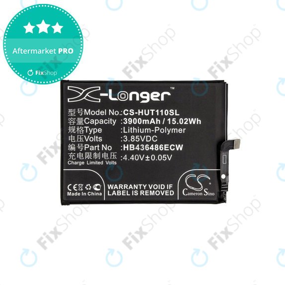 Bateria dla Huawei Mate 10 Lite, Honor View 20, 3900mAh, Li-Pol, 3.85 V, HB436486ECW, HQ