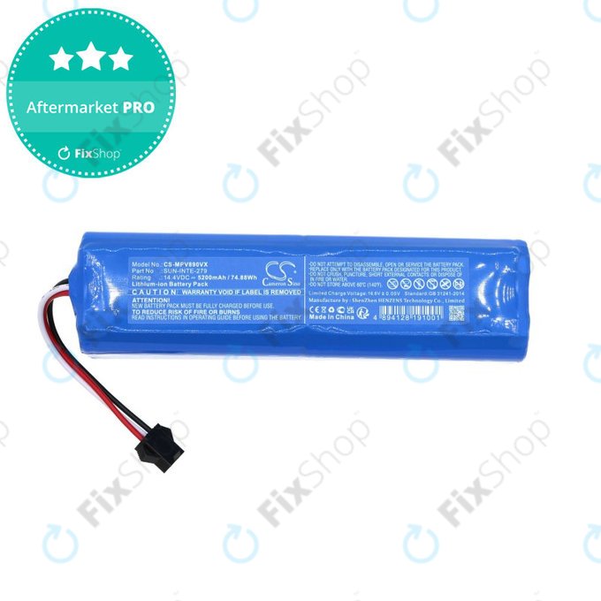 Bateria do Mamibot ExVac 890, 5200mAh, Li-Ion, 14.4V, SUN-INTE-279, HQ
