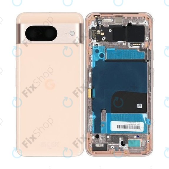 Tylna pokrywa baterii do Google Pixel 8, GKWS6, G9BQD, G949-00565-01, Różowy, Rose, Genuine Service Pack