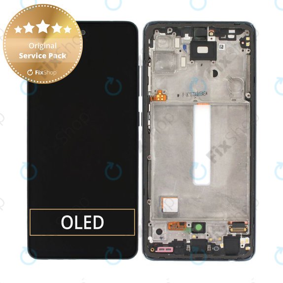 Wyświetlacz do Samsung A52 A525F, A526B, Ekran dotykowy z ramką, GH82-25524A, GH82-25526A, GH82-25754A, GH82-25602A, Awesome Black, Genuine Service Pack