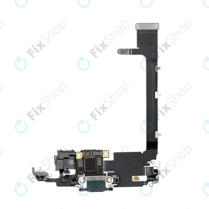 Złącze ładowania z taśmą flex do iPhone 11 Pro Max, Zielony, Green