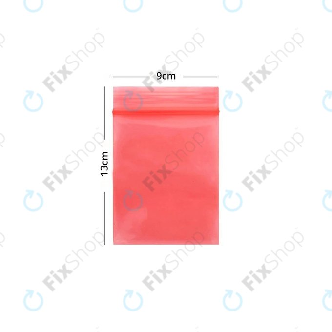 Antystatyczna torebka strunowa ESD, Czerwony, Red, 9x13 cm, 100szt