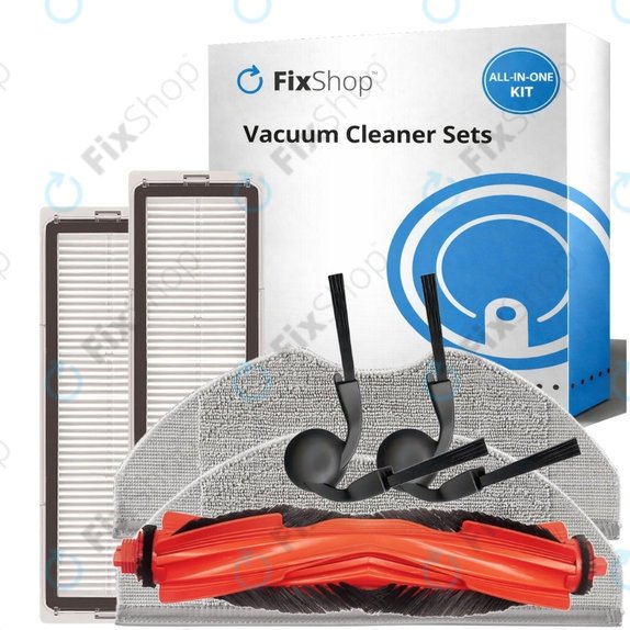 Zestaw części zamiennych do Xiaomi Robot Vacuum S40 (1x Główna szczotka, 2x Filtr, 2x Szczotka boczna, 2x Ściereczka mopująca)