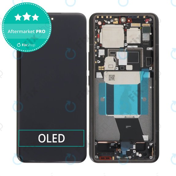 Wyświetlacz OLED do Xiaomi 14 Ultra, Ekran dotykowy z ramką, Czarny, Black