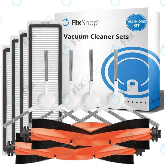 Zestaw części zamiennych do Xiaomi Robot Vacuum X10 (2x Szczotki główne, 4x Filtry, 4x Szczotki boczne)