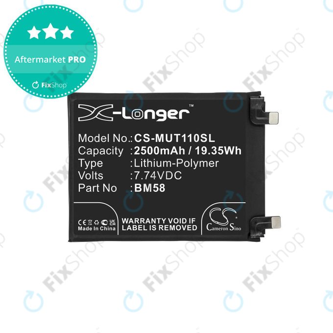 Bateria dla Xiaomi 11T Pro, 2500mAh, Li-Pol, 7.74 V, BM58, HQ
