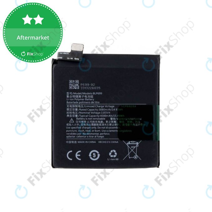 Bateria do OnePlus 7 Pro, BLP699, 4000mAh