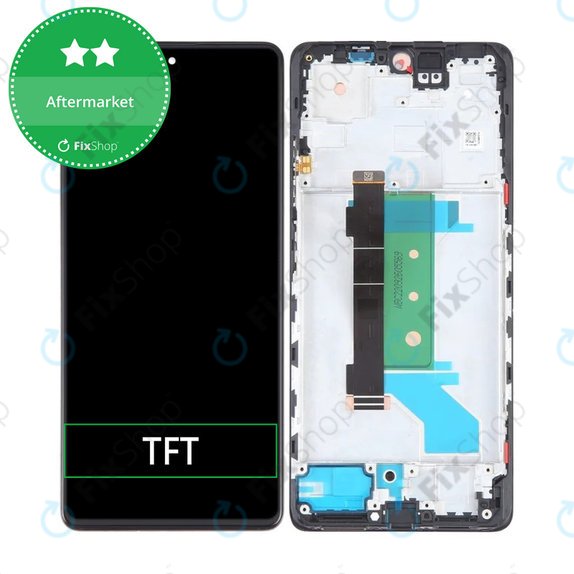 Wyświetlacz do Xiaomi Redmi Note 12 Pro+ 5G, Ekran dotykowy z ramką, Midnight Black, TFT