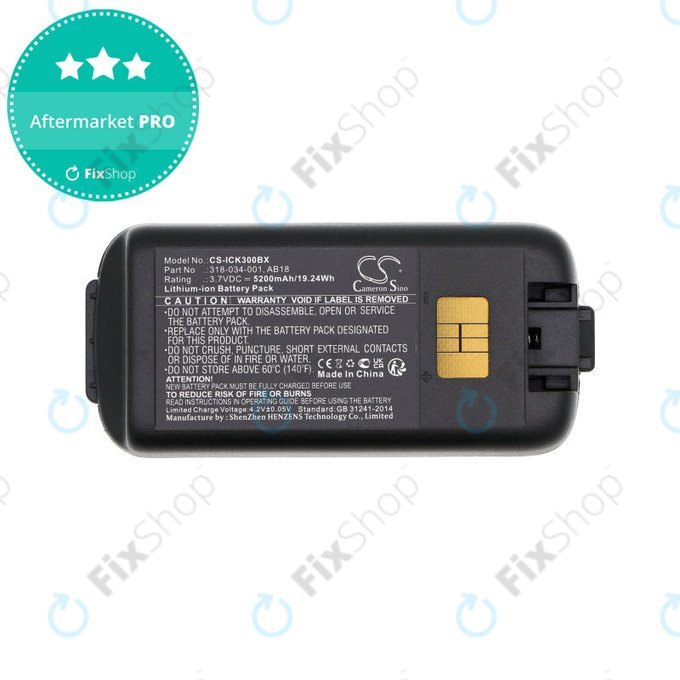 Bateria do Intermec CK3, CK3A, CK3X, CK3R, CK3C, CK3C1, CK3N, 5200mAh, Li-Ion, 3.7V, 318-034-001, HQ