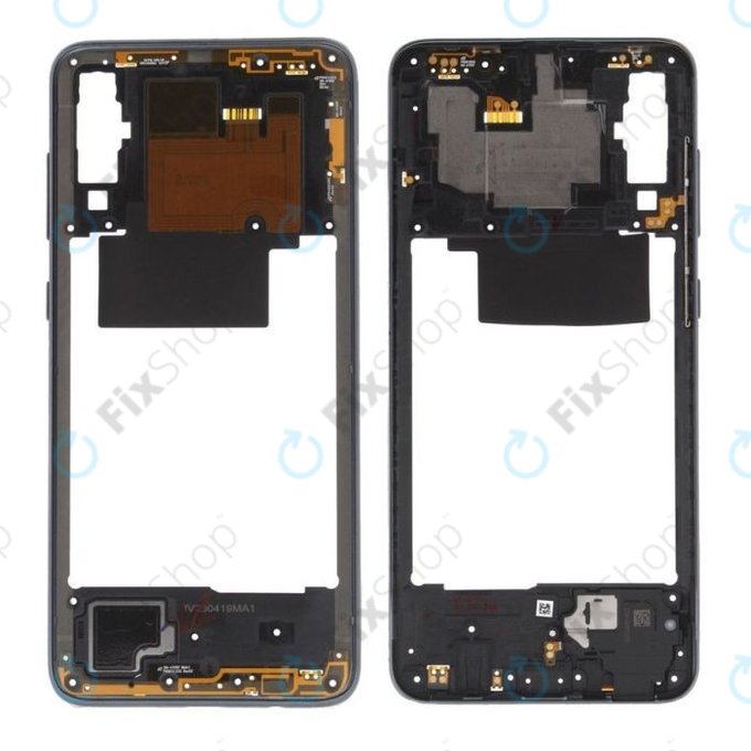 Ramka srodkowa do Samsung A70 A705F, GH97-23258A, GH97-23445A, Czarny, Black, Genuine Service Pack